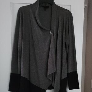 AB Studio Charcoal and Black Cardigan